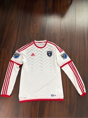 Adidas San Jose Earthquakes Soccer Long Sleeve Jersey